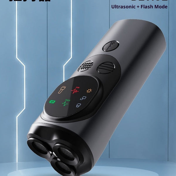 HKM-6879805 Handheld Ultrasonic Dog Repellent Trainer with Light for Bark Control and Anti-Bite Protection