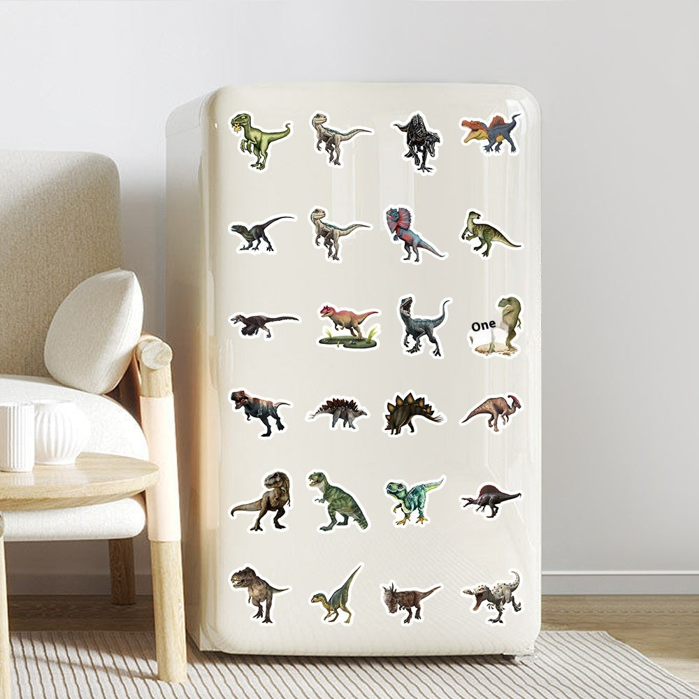 HKM-688019 Cute Waterproof Dinosaur Sticker Set – 100 PVC Adhesive Stickers (2-8cm)