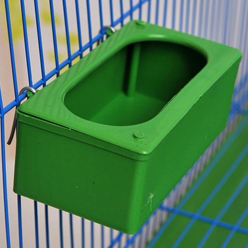 HKM-688019 Splash-Proof Hanging Bird Food Container - Durable Plastic, Compact Size
