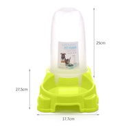 HKM-6880317 Automatic Pet Food and Water Dispenser for Dogs and Cats - Easy to Clean Feeding Bowl in Pink, Blue, or Yellow