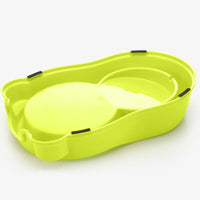 HKM-6880317 Automatic Pet Food and Water Dispenser for Dogs and Cats - Easy to Clean Feeding Bowl in Pink, Blue, or Yellow