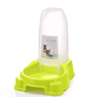 HKM-6880317 Automatic Pet Food and Water Dispenser for Dogs and Cats - Easy to Clean Feeding Bowl in Pink, Blue, or Yellow