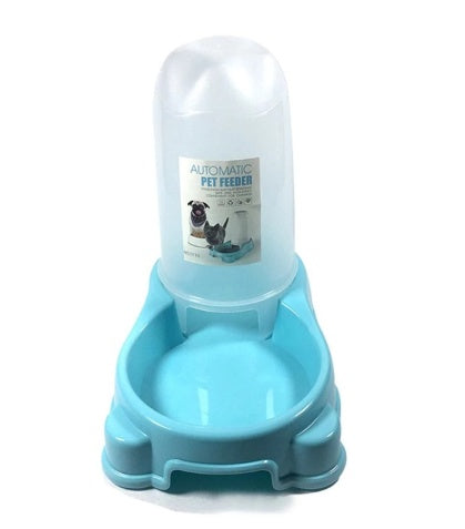 HKM-6880317 Automatic Pet Food and Water Dispenser for Dogs and Cats - Easy to Clean Feeding Bowl in Pink, Blue, or Yellow