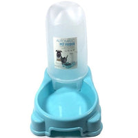 HKM-6880317 Automatic Pet Food and Water Dispenser for Dogs and Cats - Easy to Clean Feeding Bowl in Pink, Blue, or Yellow