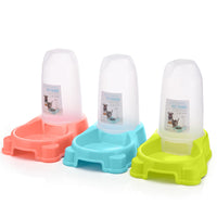 HKM-6880317 Automatic Pet Food and Water Dispenser for Dogs and Cats - Easy to Clean Feeding Bowl in Pink, Blue, or Yellow