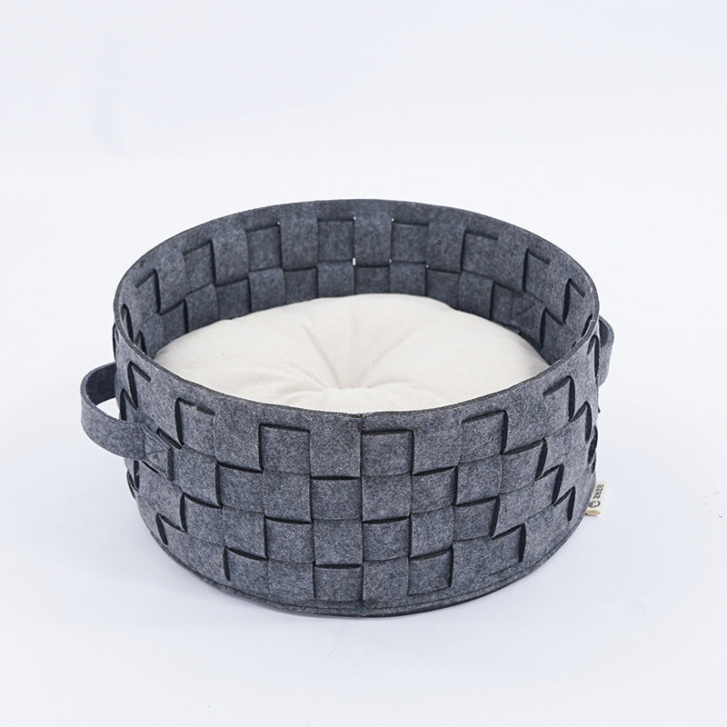 HKM-6880573 Cozy Semi-Enclosed Cat Nest for Cats and Small Dogs, Suitable for Pets up to 15 lbs