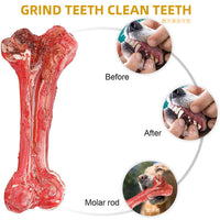 HKM-6881341 Durable Silicone Molar Stick for Dogs - Chewing Simulation Bone for Teething Toys