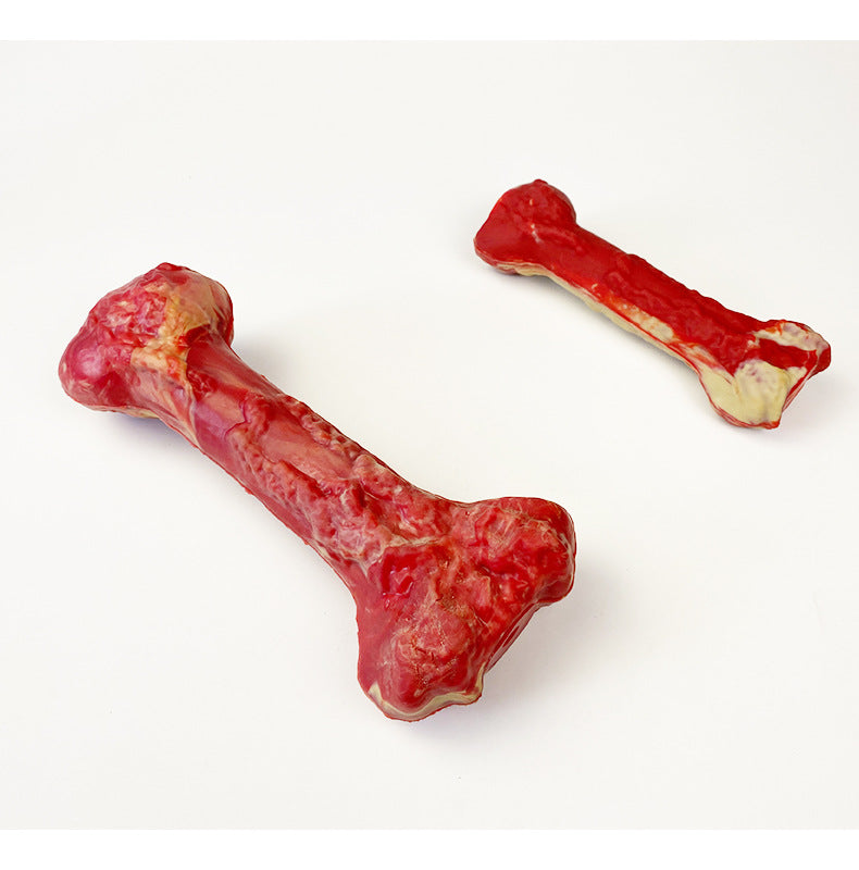 HKM-6881341 Durable Silicone Molar Stick for Dogs - Chewing Simulation Bone for Teething Toys