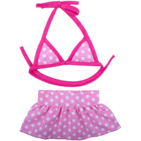 HKM-6882109 Summer Dog Bikini Suit - Pink Dots, Pineapple & Peach - Sizes XS to L