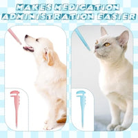 HKM-6882493 Pet Pill Shooter Dispenser for Cats and Dogs - 2 Pack Silicone Syringes with Soft Tip for Easy Medication Administration