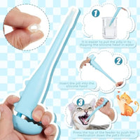 HKM-6882493 Pet Pill Shooter Dispenser for Cats and Dogs - 2 Pack Silicone Syringes with Soft Tip for Easy Medication Administration