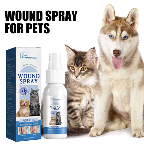 HKM-6884157 Pet Wound Care Spray for Dogs and Cats with Aloe and Tea Tree Oil - 30ml