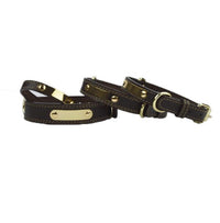 HKM-688467 Adjustable Microfiber Leather Dog Collar for Medium to Large Dogs - Soft and Durable Design in Black and Brown