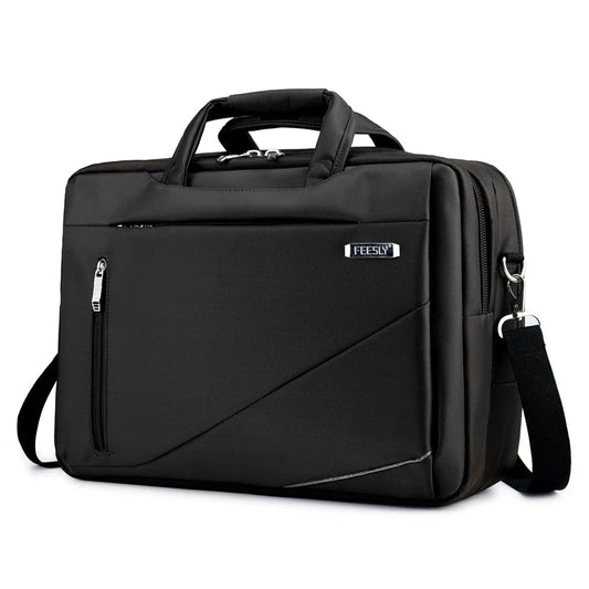 HKM-688467 Executive Black Laptop Bag – Lightweight, Durable, Waterproof, Large Capacity Multipurpose Sleeve