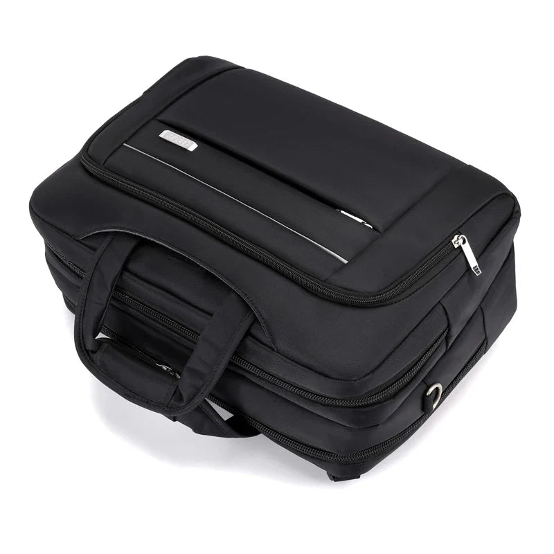 HKM-688467 Executive Black Laptop Bag – Lightweight, Durable, Waterproof, Large Capacity Multipurpose Sleeve