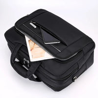HKM-688467 Executive Black Laptop Bag – Lightweight, Durable, Waterproof, Large Capacity Multipurpose Sleeve