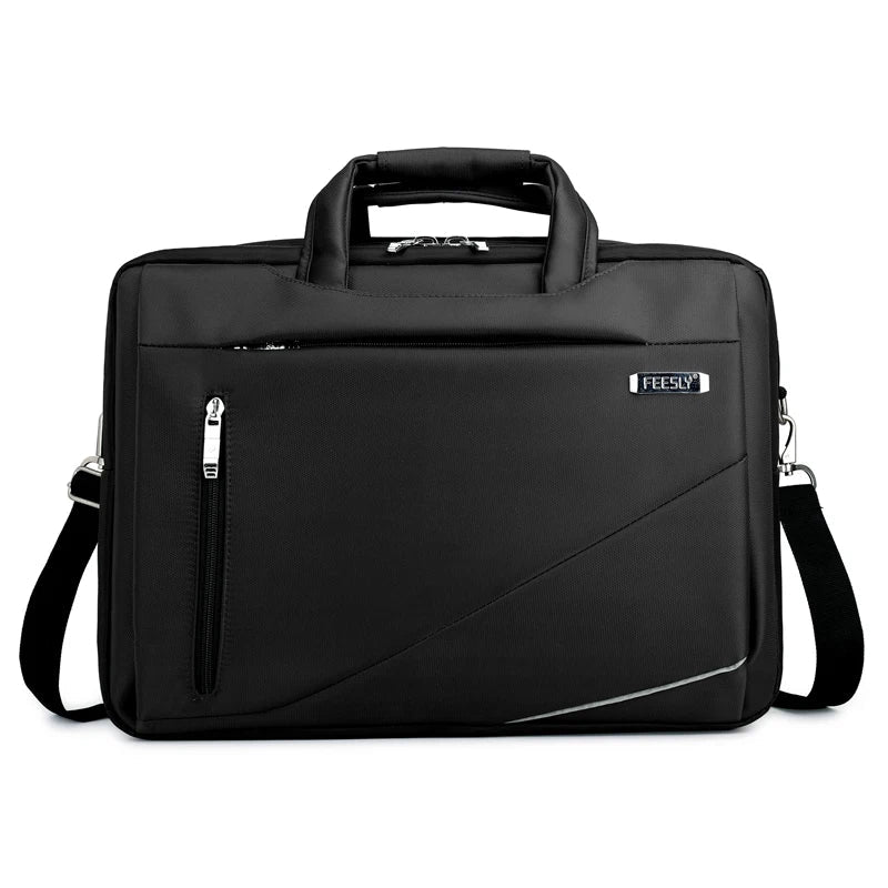 HKM-688467 Executive Black Laptop Bag – Lightweight, Durable, Waterproof, Large Capacity Multipurpose Sleeve