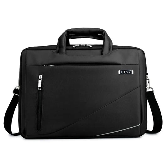 HKM-688467 Executive Black Laptop Bag – Lightweight, Durable, Waterproof, Large Capacity Multipurpose Sleeve