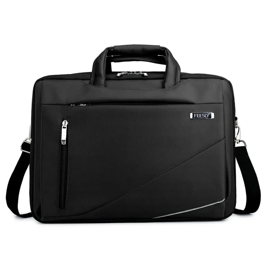 HKM-688467 Executive Black Laptop Bag – Lightweight, Durable, Waterproof, Large Capacity Multipurpose Sleeve