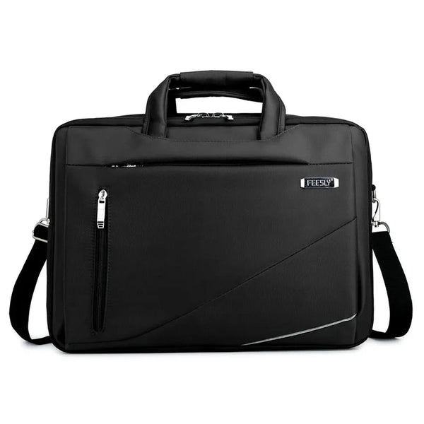 HKM-688467 Executive Black Laptop Bag – Lightweight, Durable, Waterproof, Large Capacity Multipurpose Sleeve