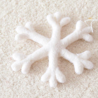HKM-688531 Christmas Snowflakes and Stars Wool Felt Ornaments for Holiday Decor