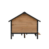 HKM-6885565 Outdoor Large Wooden Cabin Dog Kennel with Porch, Weatherproof Design and Easy Assembly