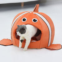 HKM-6885949 Removable and Washable Pet Kennel in Orange - Stylish and Comfortable Design for Cats and Dogs