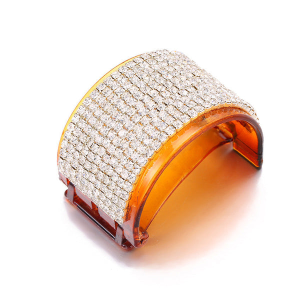 HKM-688659 Diamond Rhinestone Geometric Ponytail Clip for Stylish Hair Accessories