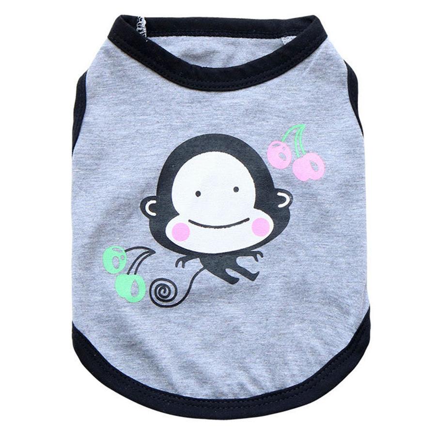 HKM-688659 Happy Monkey Cotton Vest for Small Dogs - Teddy Pomeranian Size XS to XXL