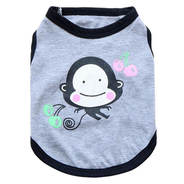 HKM-688659 Happy Monkey Cotton Vest for Small Dogs - Teddy Pomeranian Size XS to XXL