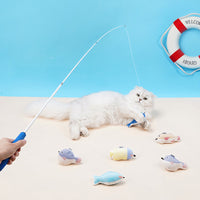 HKM-6887101 Retractable Cat Teaser Toy for Interactive Play and Chewing Fun
