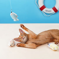 HKM-6887101 Retractable Cat Teaser Toy for Interactive Play and Chewing Fun