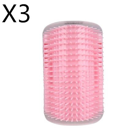 HKM-6887869 Cat Self-Grooming Brush with Cat Mint - Durable Plastic Brush for Loose Hair - Easy to Clean and Install - 9x13cm, Blue/Gray