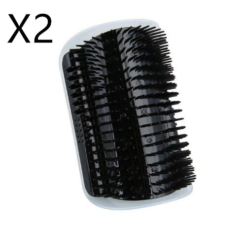 HKM-6887869 Cat Self-Grooming Brush with Cat Mint - Durable Plastic Brush for Loose Hair - Easy to Clean and Install - 9x13cm, Blue/Gray