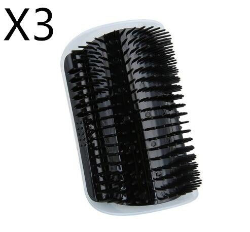 HKM-6887869 Cat Self-Grooming Brush with Cat Mint - Durable Plastic Brush for Loose Hair - Easy to Clean and Install - 9x13cm, Blue/Gray