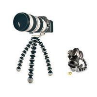 HKM-688787 Flexible Octopus Tripod Bracket for Sports Cameras - Elastic Material, Black Design