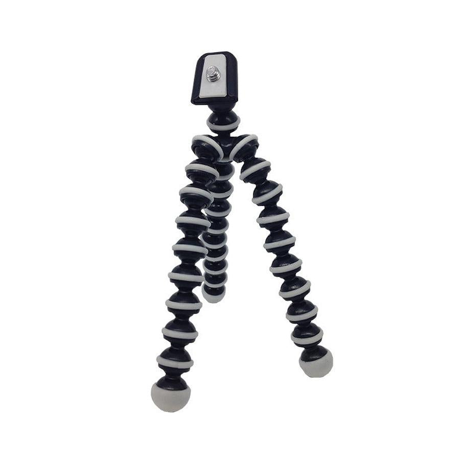 HKM-688787 Flexible Octopus Tripod Bracket for Sports Cameras - Elastic Material, Black Design