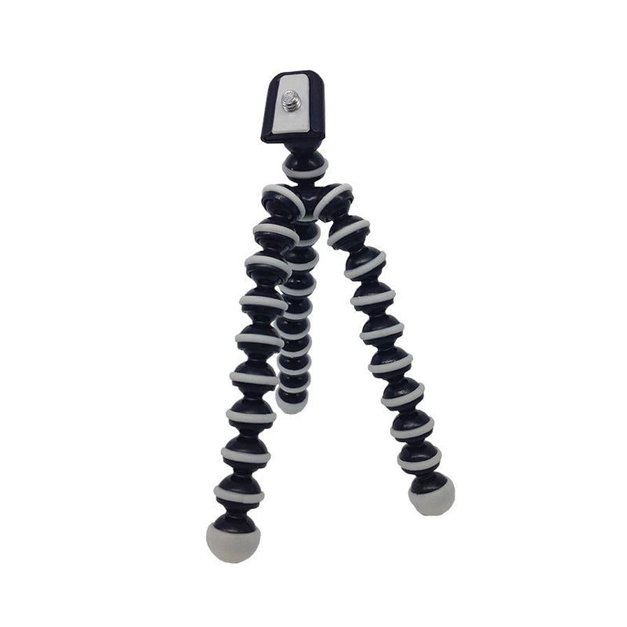 HKM-688787 Flexible Octopus Tripod Bracket for Sports Cameras - Elastic Material, Black Design