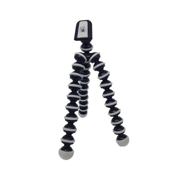 HKM-688787 Flexible Octopus Tripod Bracket for Sports Cameras - Elastic Material, Black Design