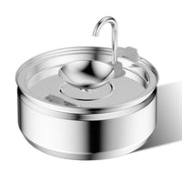 HKM-6888125 Stainless Steel Pet Water Dispenser with Faucet Design and 3.2L Capacity