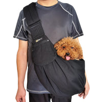 HKM-6888509 Foldable Portable Canvas Dog Food Bag and Outdoor Pet Backpack with Comfortable Shoulder Pad
