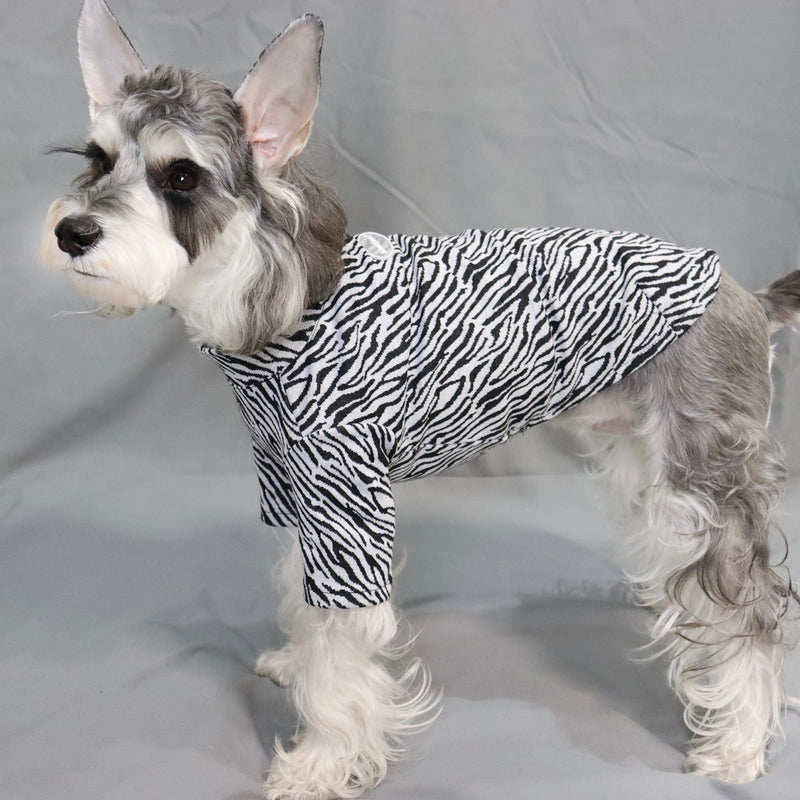 HKM-6888637 Warm Casual Slim Fit Pet Shirt - Brown & Grey Polyester Top