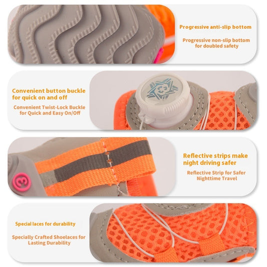 HKM-6888893 Soft Bottom Non-Slip Dog Shoes in Multiple Colors and Sizes for Small Breeds
