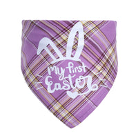 HKM-6889661 Cotton Triangle Towel for Pets with Letter Pattern, Suitable for Neck Circumference 20-42cm