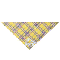 HKM-6889661 Cotton Triangle Towel for Pets with Letter Pattern, Suitable for Neck Circumference 20-42cm