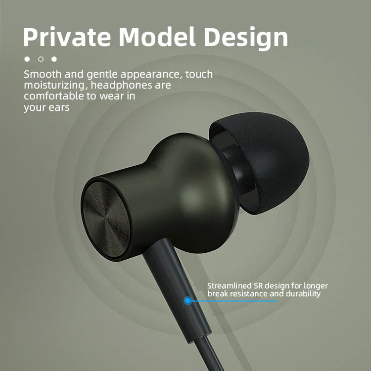 HKM-688979 In-Ear Wired Earphones with Microphone and 3.5mm Jack for Smartphones and Gaming