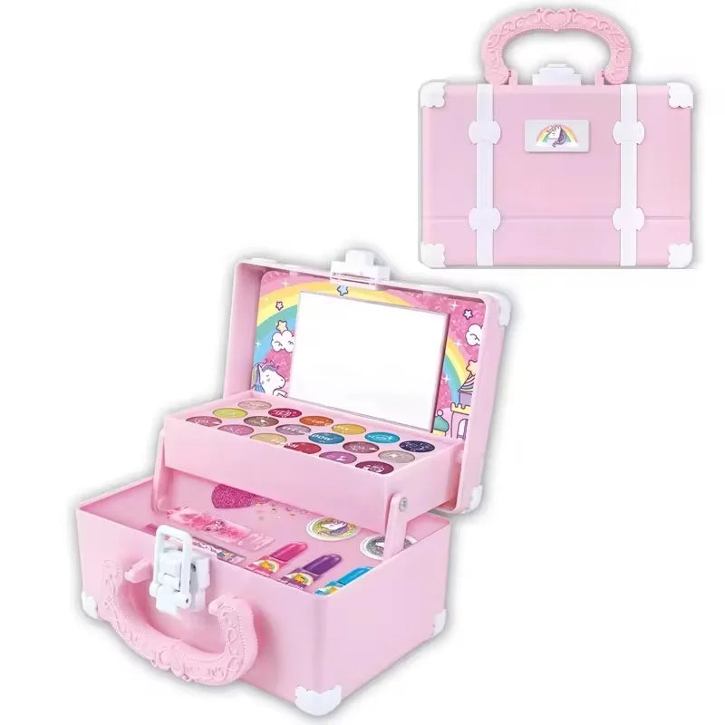 HKM-689043 Girls Real Makeup Kit for Kids - Fun and Creative Playset for Ages 2 to 13
