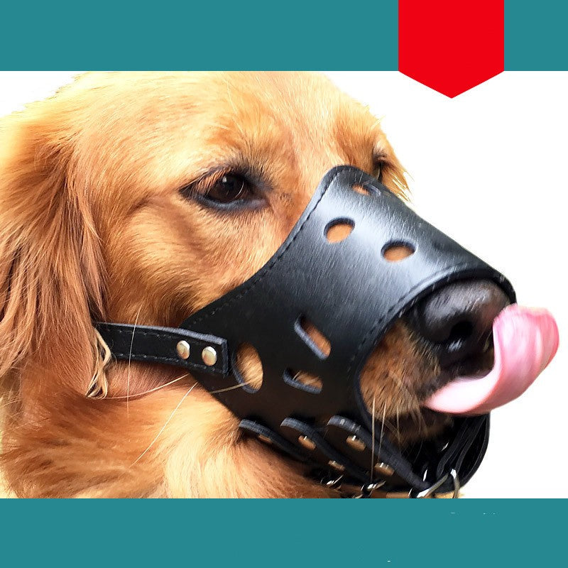 HKM-6891709 Adjustable Leather Muzzle for Small Dogs - Bite Proof, Multiple Sizes Available