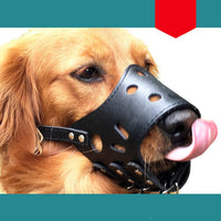 HKM-6891709 Adjustable Leather Muzzle for Small Dogs - Bite Proof, Multiple Sizes Available