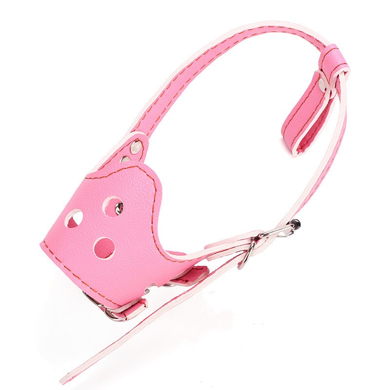 HKM-6891709 Adjustable Leather Muzzle for Small Dogs - Bite Proof, Multiple Sizes Available